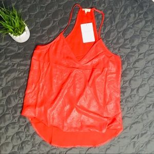 Sexy shimmery red tank top